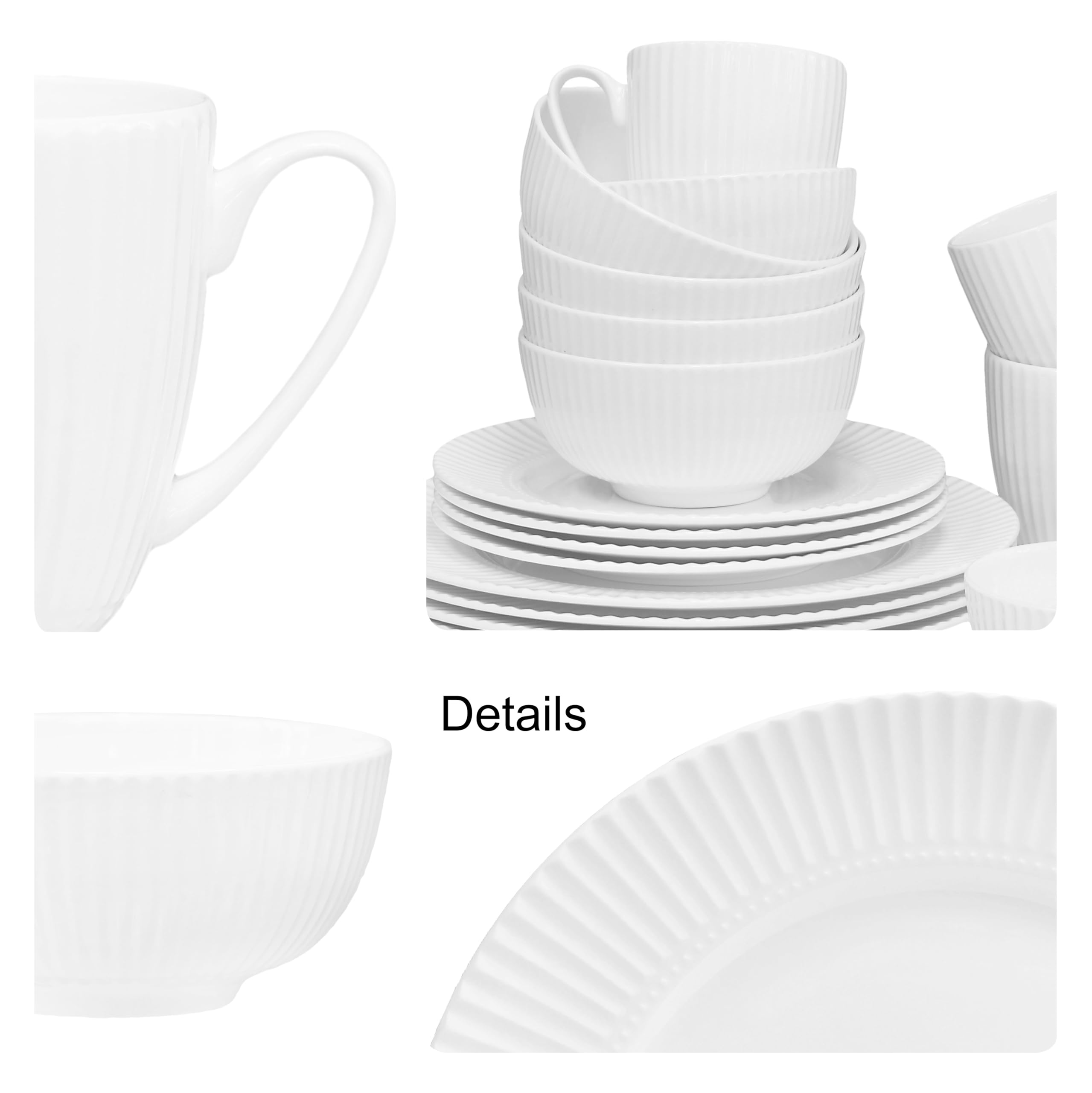 Amazon.co.jp: QOUTIQUE ボーンチャイナ食器 20点セット 4人用