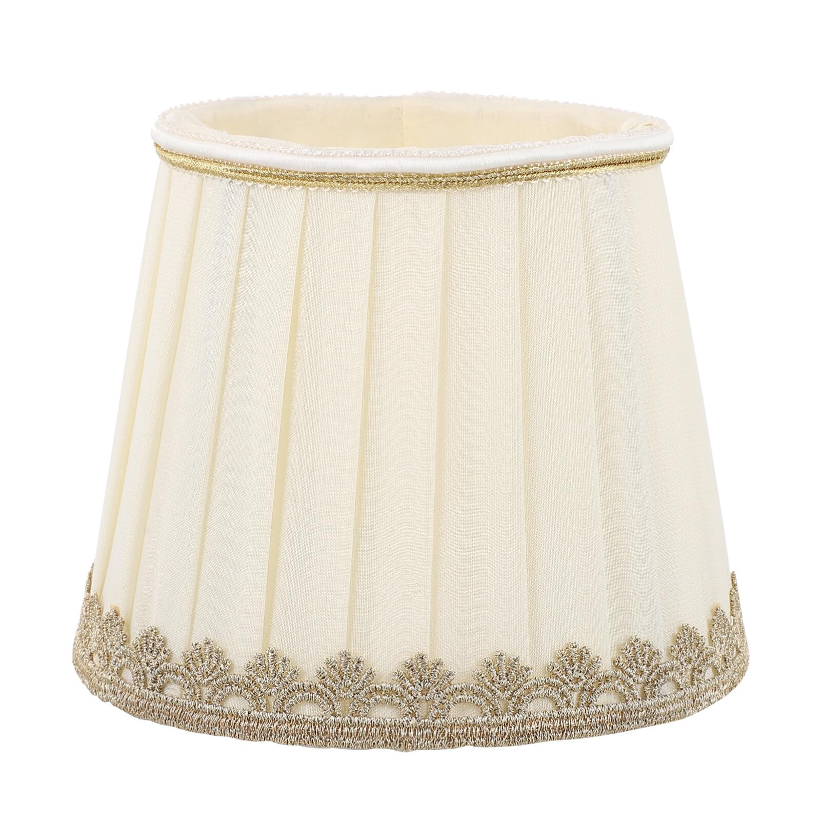 FRCOLOR Shade, Bedroom for Living and Replacement Room Lamp Chiffon Lampshade Light Cover Accessory Pleated Protective and Easy to Install Beige