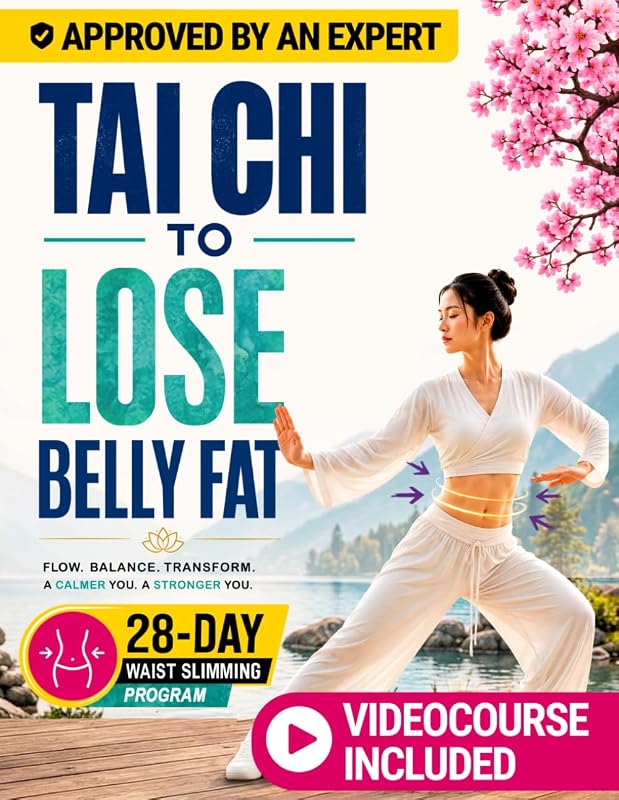 Tai Chi to Lose Belly Fat: A Beginner-Friendly 28-Day Waist Slimming Program with Gentle Low-Impact Exercises, Step-by-Step Guidance, Hand-Drawn ... Leaner Waistline (Tai Chi Slim & Tone)