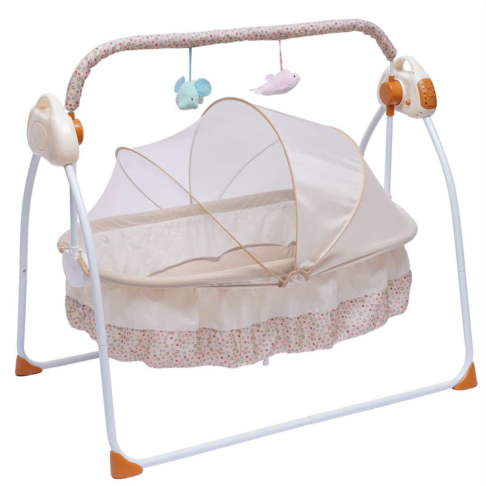 Aoapumm Electric Bassinet Large Space Baby Cradle Rocker Automatic