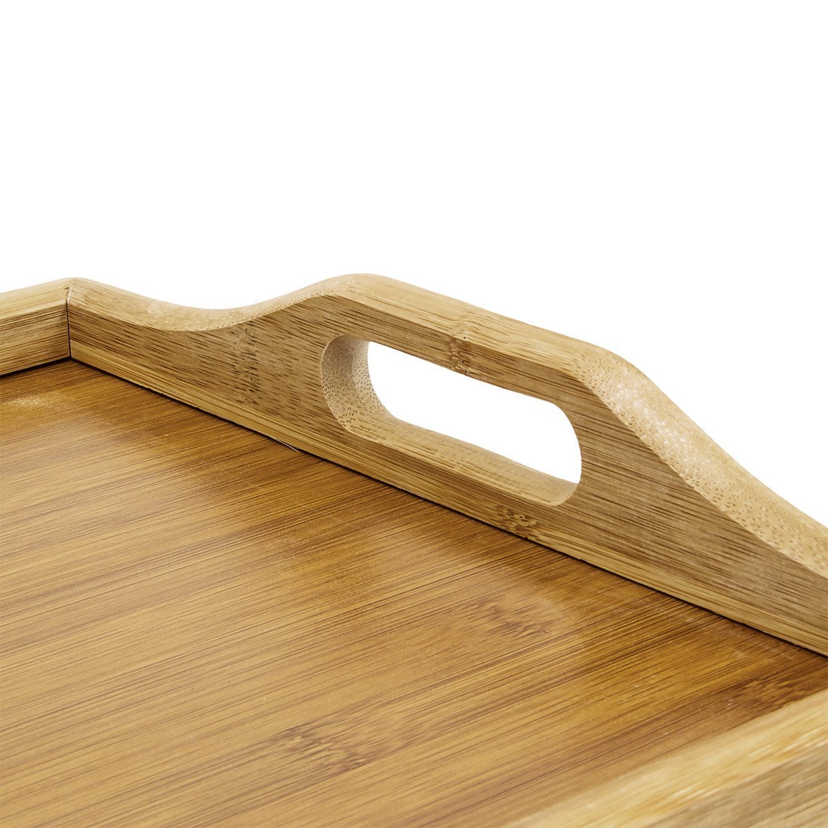 Plateau de petit-déjeuner pliable en bambou pour table de lit ou cuisine