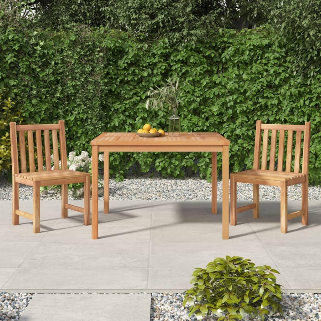 Mobili,Mobili da esterno,Set di mobili da giardino,Set da pranzo da giardino in legno massello di teak da 3 pezzi