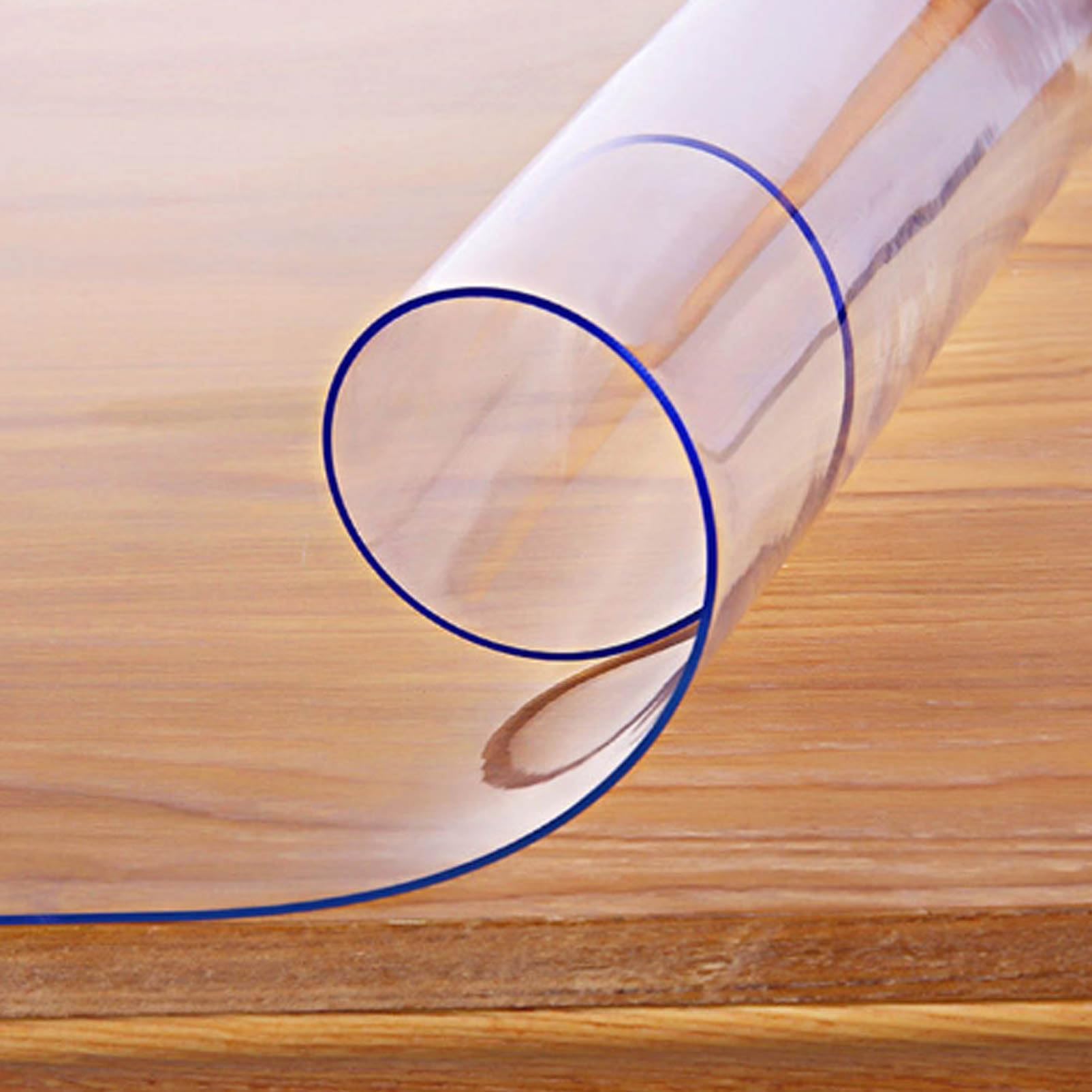 Bodenschutzmatte Transparent/Gefrostet, Größe wählbar, 2 mm Stärke Bodenschutzmatte Transparent Bürostuhl, PVC Bodenmatte Rutschfest Stuhlmatte Teppichschutz, Stuhlmatte (Transparent,2mm,160x300cm)