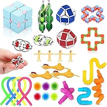 Fidget Toys Pack, 30Pcs Sensory Fidget Toys Set, Stress Anxiety Relief Squeeze Toys for ADD OCD Autistic Kids and Adults, Best Gifts for Holidays, Birthday party, Fun, Learning and Relaxation