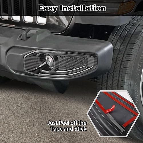 Miniatura 5 de Accesorios de moldura para faros antiniebla delanteros JLJT, accesorios compatibles con Jeep Wrangler JL Gladiator JT Trim Accesorios 2018-2022