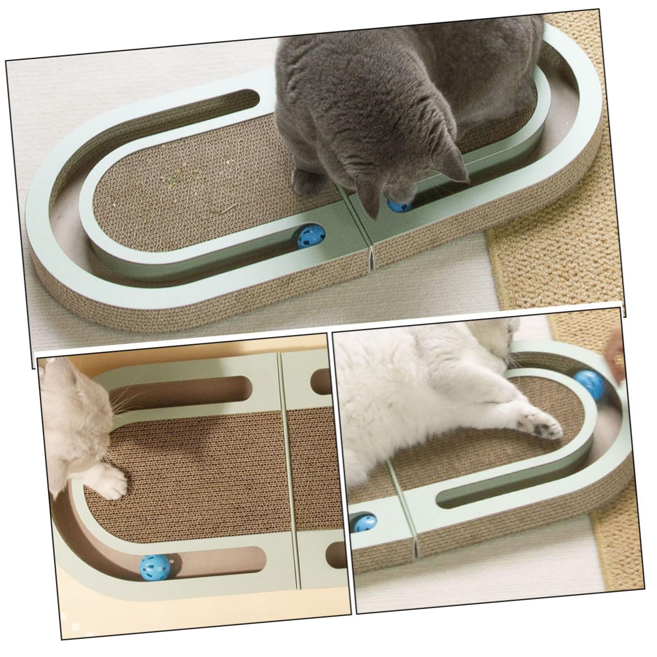 TOYANDONA Tablero Rascador Plegable para Gatos de Cartón Ondulado Alfombra Rascadora Interior para Satisfacer el de Arañazo y Muebles
