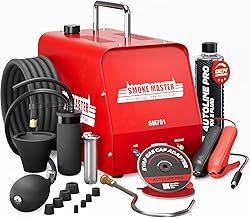 *2025 New Model* Automotive High Volume Smoke Machine - EVAP Leak Detector with Built-in Air Compressor - Model 701B – EVAP Vacuum Exhaust Smoke Detector Tools Kit - Red