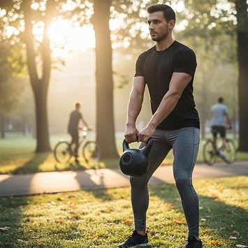 Kettlebell Weight Set - Vinyl & Cast Iron Kettlebells - 4kg to 20kg - Gym Fitness Workout Equipment for Strength Training