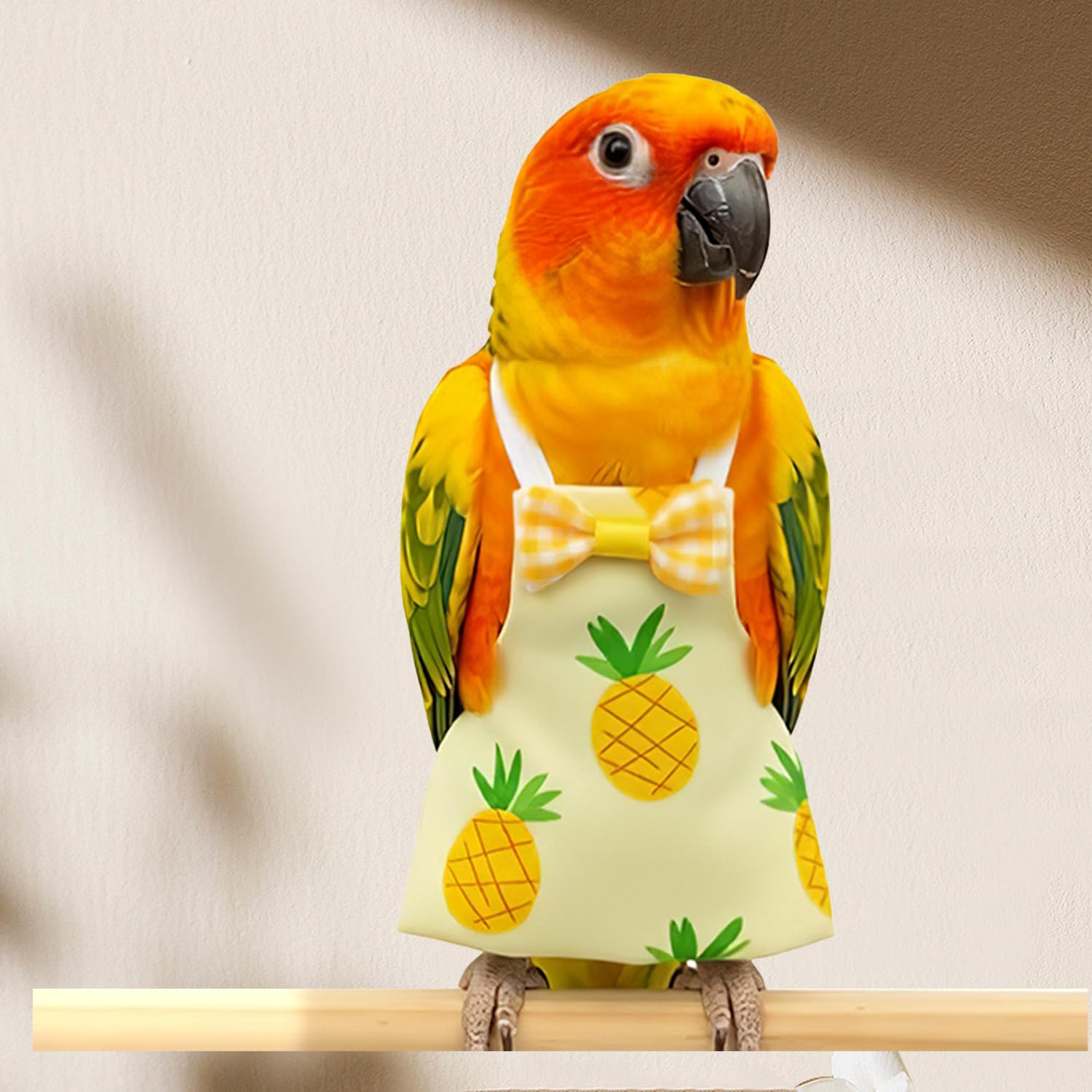 Homeaura Parrot Clothes with Leash Adjustable Fit | Lightweight Fabric | Reusable | Washable | Escape Prevention 3