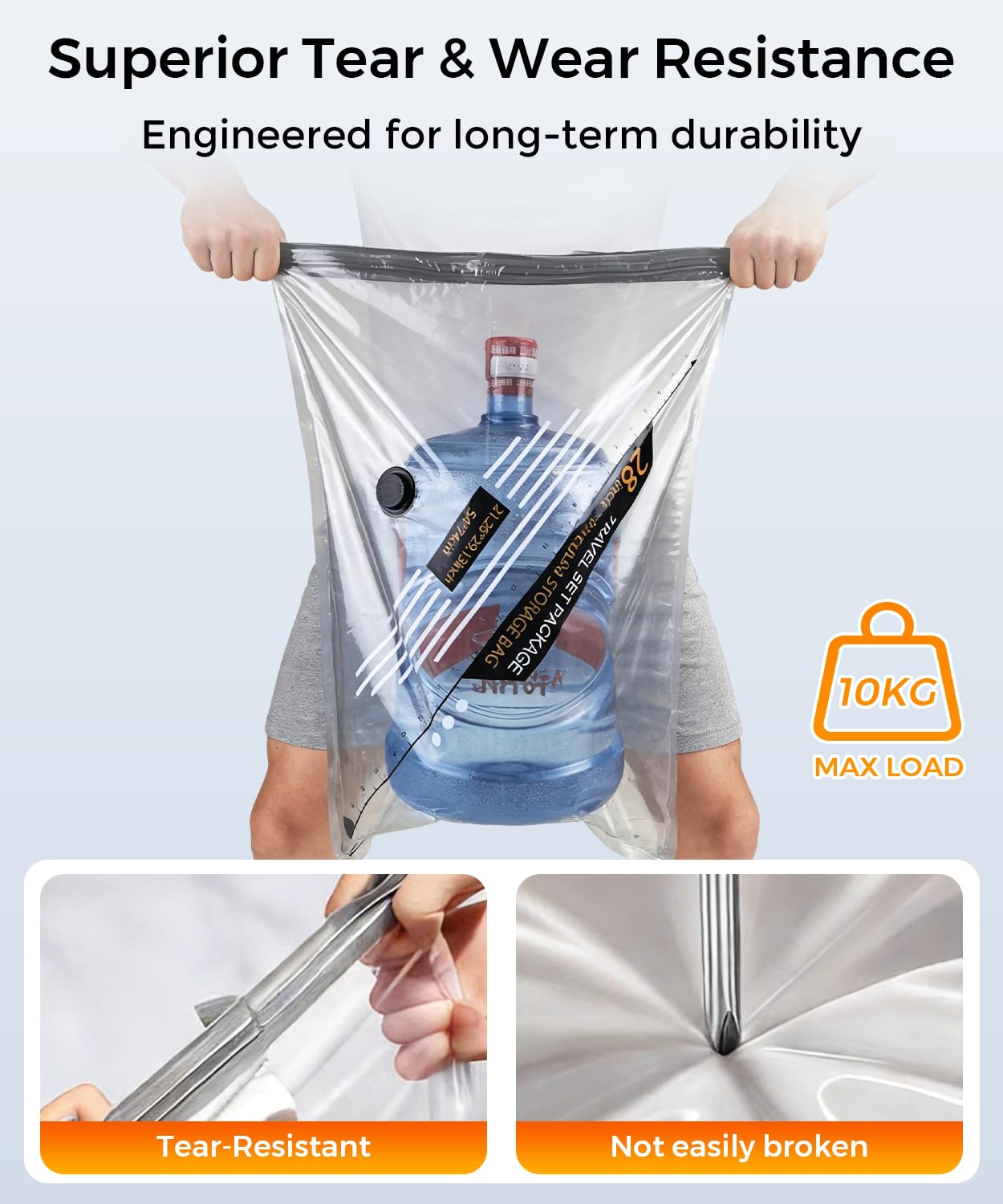 BOYUNSHI Bolsas de almacenamiento al vacío con bomba de aire eléctrica recargable, paquete de 15 bolsas de compresión herméticas, ahorro de espacio para ropa, viajes, ropa, equipaje, maleta (3 grandes