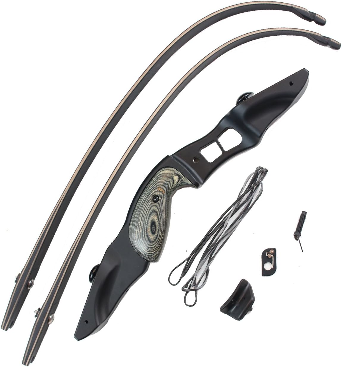 60" Archery Recurve Bow Set Draw Weights 30 35 40 45 50 55 60 lbs Right-Handed Hunter Premium Quality Wood Outdoor Hunting Recurve Bow Teens Adults