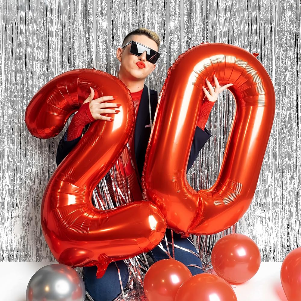 Foil Globo Número 5 Azul 40" (101cm), Inflable Helio o aire, Gigante Numeros 0-9, 10-19, 20-29, 30-100, Grande Globos Decoración para La Boda Aniversario y Cumpleaños Fiestas — view 655
