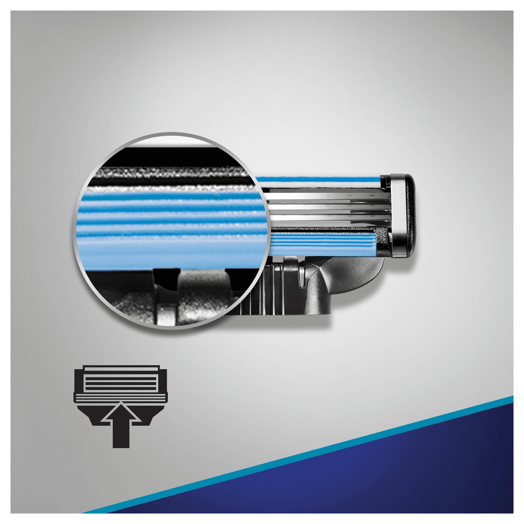 Gillette Mach3 Start Recharges de Lames de Rasoir pour Homme, Pack de 12 Lames DuraComfort, Rasage Confortable et Précis