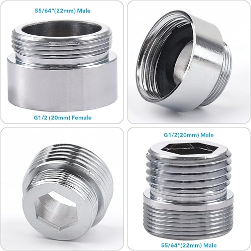 Miniatura 3 de Válvula desviadora de grifo con aireador, válvula desviadora de 3 vías para ducha de mano, divisor de grifo de fregadero para cocina y baño, con