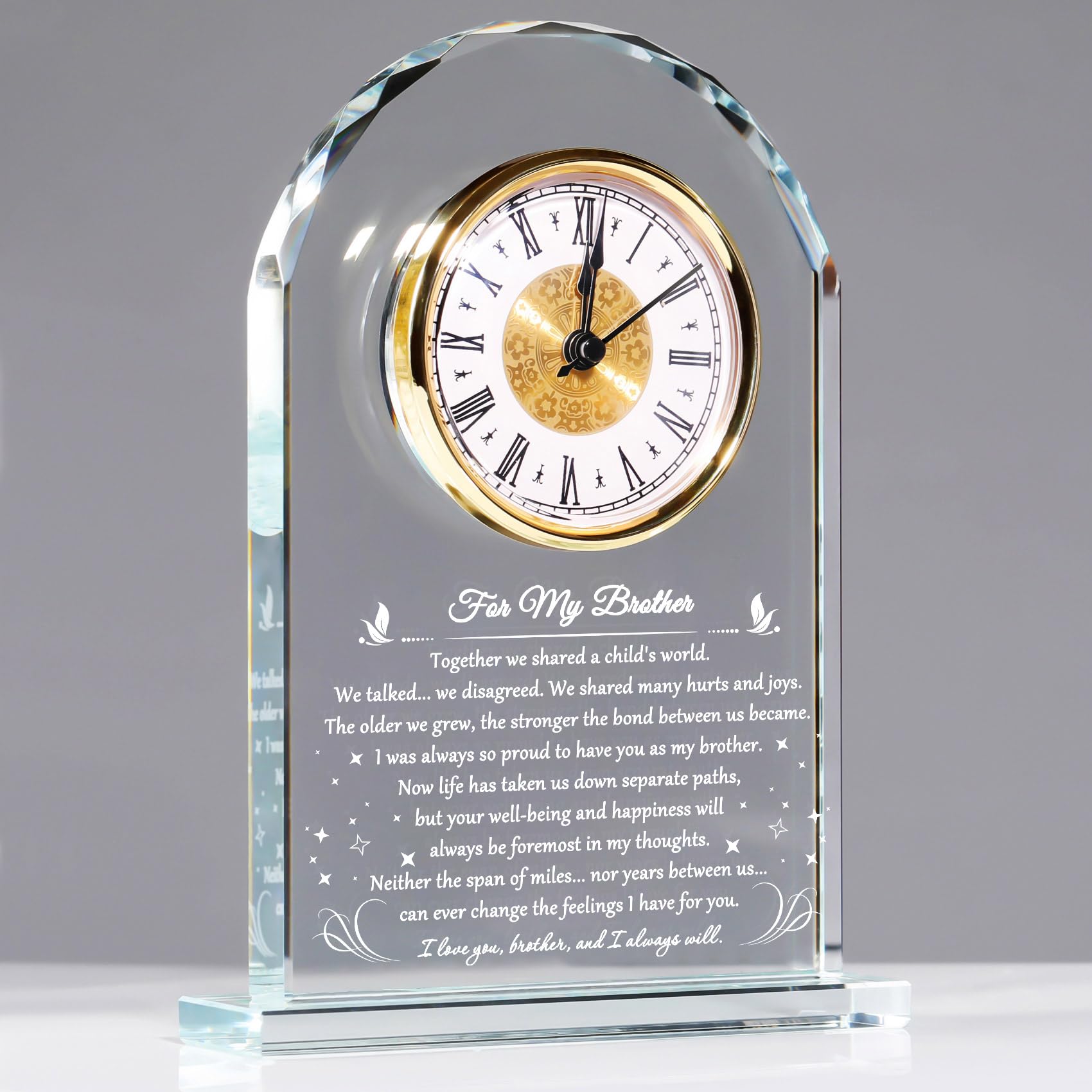 YWHL Glass Clock Keepsake