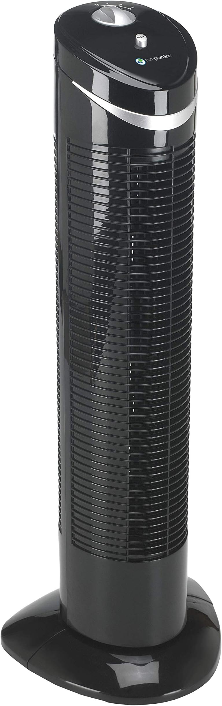 Pure Guardian TF2113B 29" 3-Speed Oscillating Tower Fan, Full Room Coverage, Quickly Cools with Quiet Operation, Space-Saving and Lightweight Design, PureGuardian, Black
