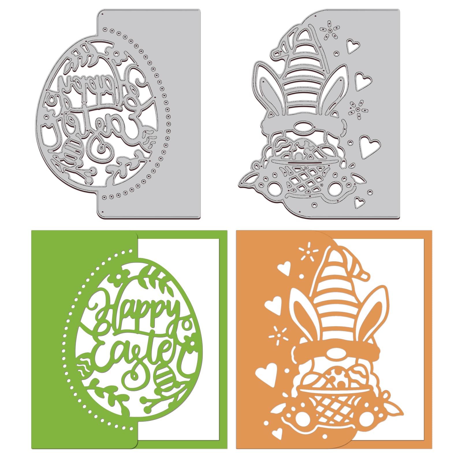 Stencil Metallico Uovo Di Pasqua - Dies Per Decoupage E Scrapbooking, 114x97 Mm