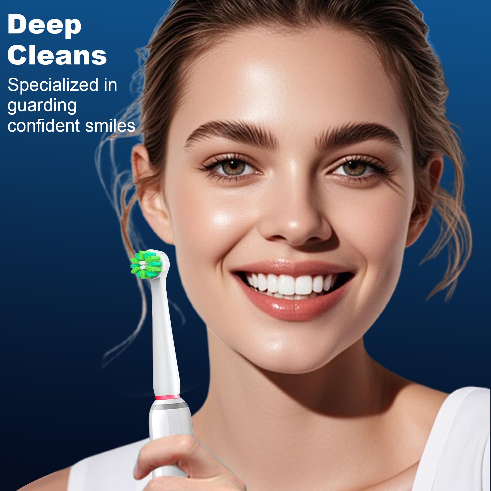 Cabezales de repuesto compatibles con cepillo de dientes eléctrico Oral B Pro 1000/500/Genius X/Smart 1500, 8 recambios de precisión para cuidado sensible, 8 piezas de limpieza cruzada para limpieza