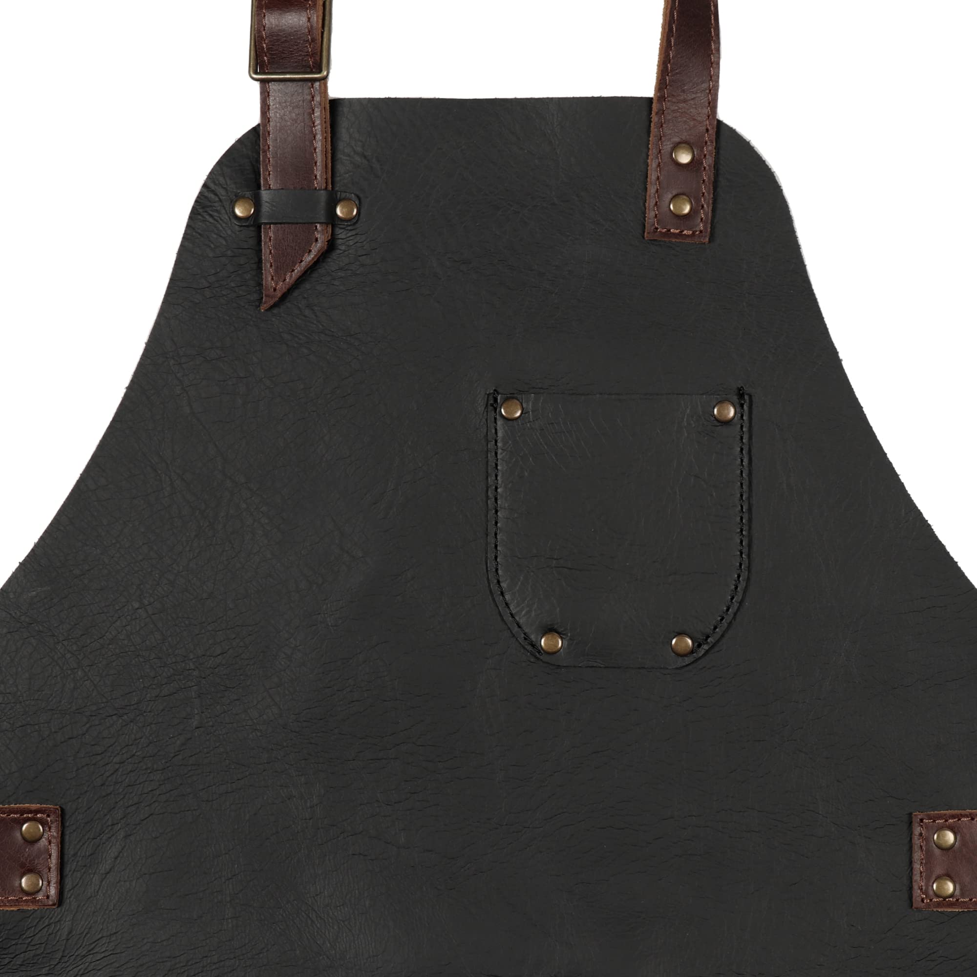 Otto Angelino Delantal de Cuero de Grano Superior - Elegante, Ajustable, de Lujo – Taller y Cocina