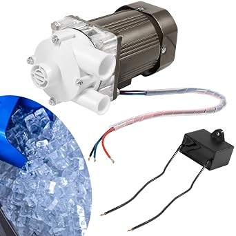 S-0730 Ice Machine Motor Suitable for Hoshizaki KM Series Ice Machine,Pump Motor Assembly with Capacitor and 16in Cable & Plug,for S-0730,213780A01,215692A01,215692A03,M91X60S201