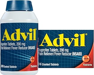 Advil Pain Reliever and Fever Reducer, Pain Relief Medicine with Ibuprofen 200mg for Headache, Backache, Menstrual Pain an...