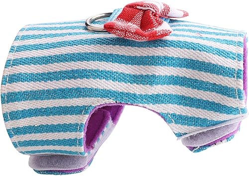 Miniatura 8 de Juego de 2 piezas de ropa de conejillo de indias, hurón, ratas, hámster, arnés de malla suave, chaleco con campana para conejillos de indias,