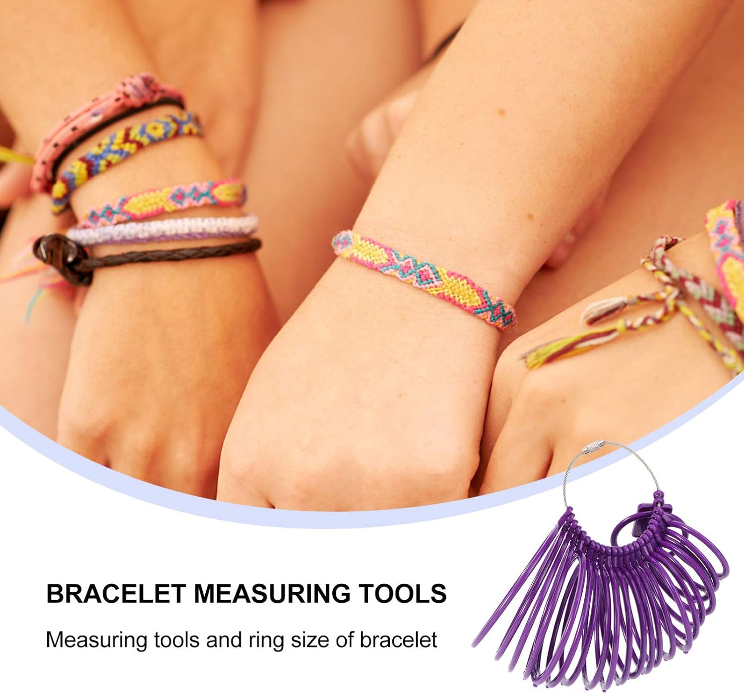 Happyyami Bracelet Measuring Ring Tool Portable Jewelry Sizer Lightweight Measuring Lap for Accurate Bangle Size at Home or Jewelry Shop