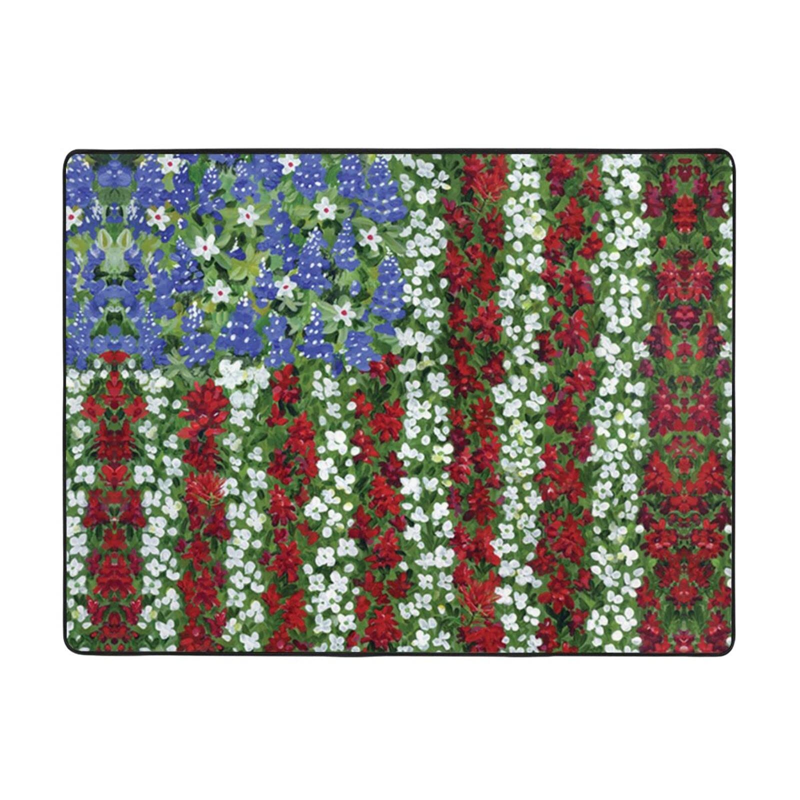Tapis antidérapant avec bride de fleur et base haute adhérence