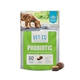 VetIQ Probiotic Supplement for Dogs, Digestive Support for Dogs, Nourishes Gut Bacteria and Supports Bowel Function, Hickory Smoke Flavor, Made in The USA, 60 Count