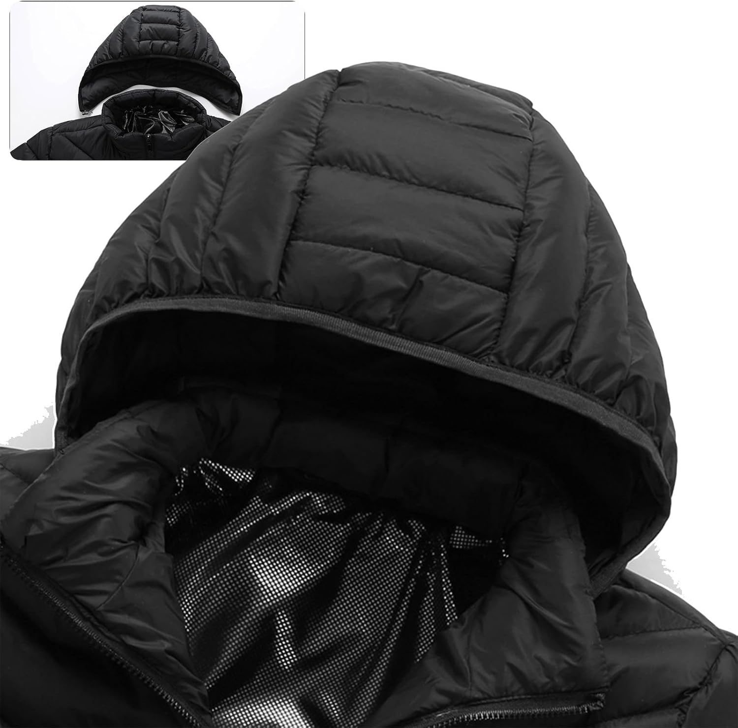 Heated Jacket for Men Women with 19 Heating Zones and Detachable Hood, Lightweight Heating Jackets Warm Coat