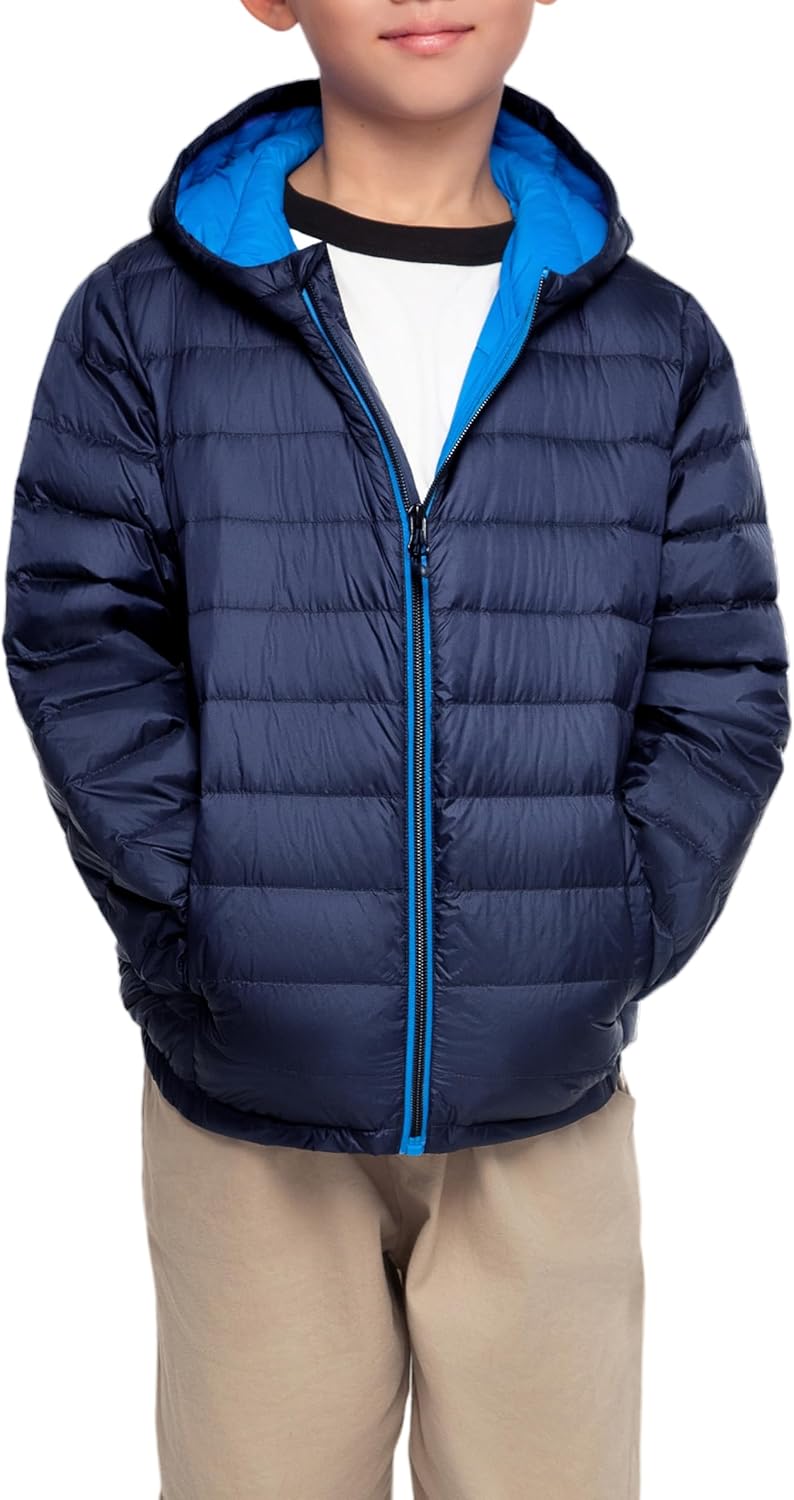 Rokka&Rolla Boys' Ultra Lightweight Packable Down Puffer Jacket Coat