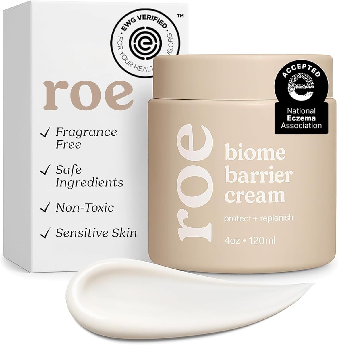 Roe Wellness- Baby Cream Lotion Ointment EWG Verified Non-Toxic Ingredients | Full Body Biome Barrier | Dry Skin, Itch Relief, Moisturizing, All Over Ointment | Toddlers & Kids