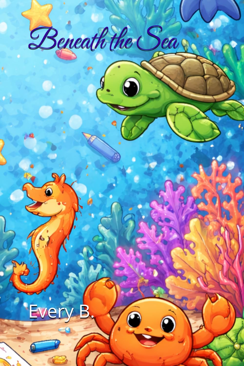 Beneath the Sea: Children's Coloring Book