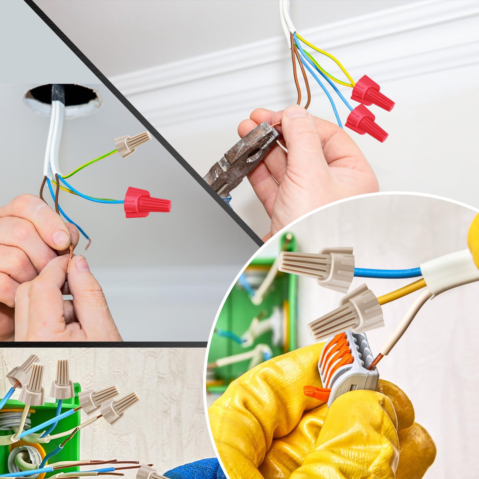700 dadi alati P12 e P13 con inserto isolato per fili elettrici con molla a vite facile da avvitare connettori terminali terminali per cavi elettrici alati per collegamento rapido