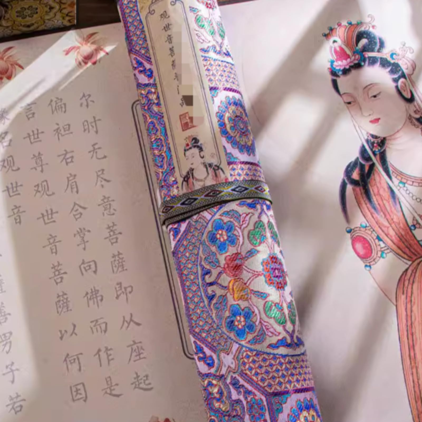LEEDJUINE Lotus Sutra Long Scroll Copybook Handwritten Buddhist Scriptures Tracing Book
