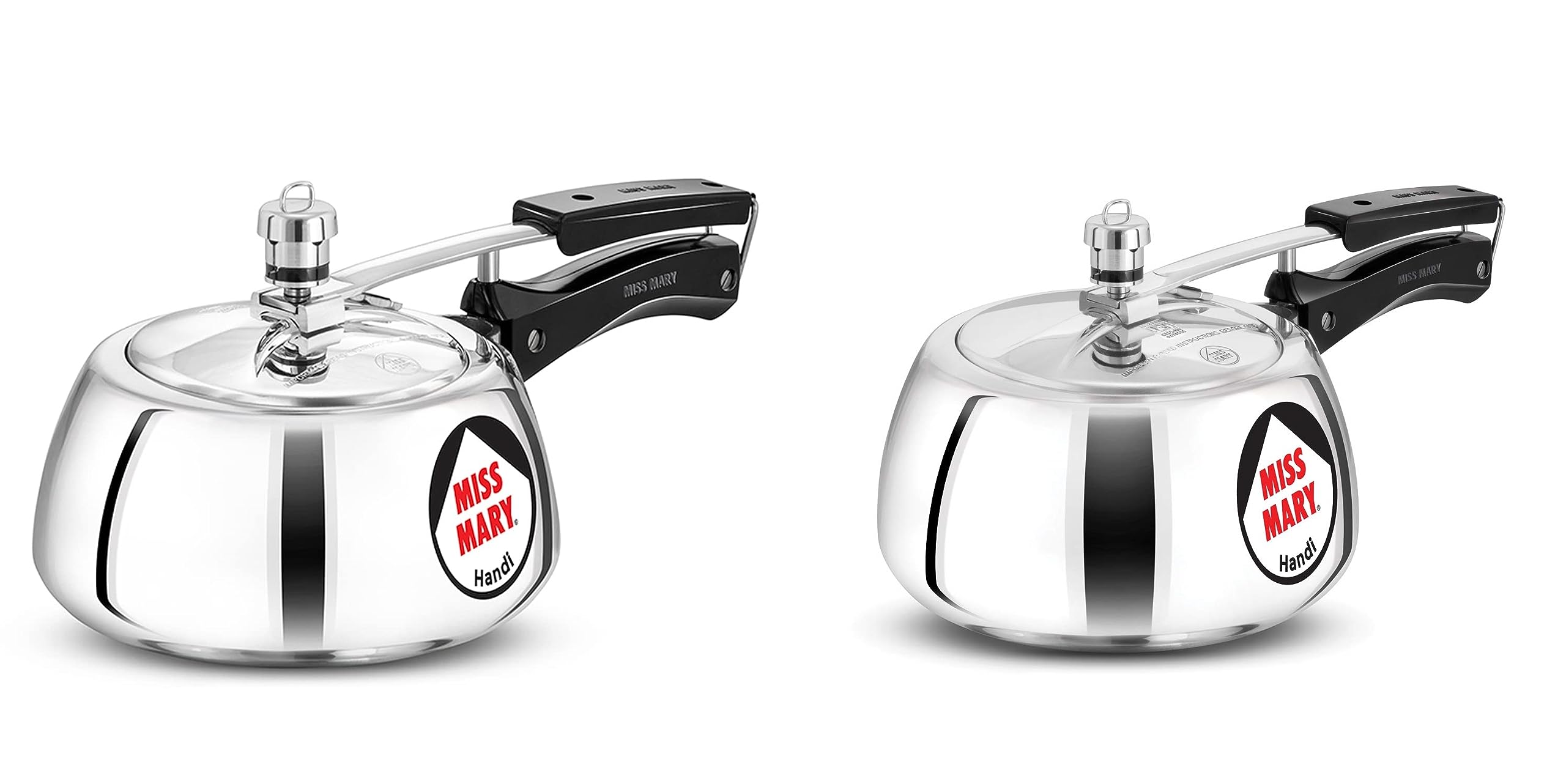 Hawkins Miss Mary Aluminium Inner Lid Handi Pressure Cooker, Combo Set, Silver (2 Litre and 3 Litre) (B0CH52NP7F) Amazon Price History, Amazon Price Tracker