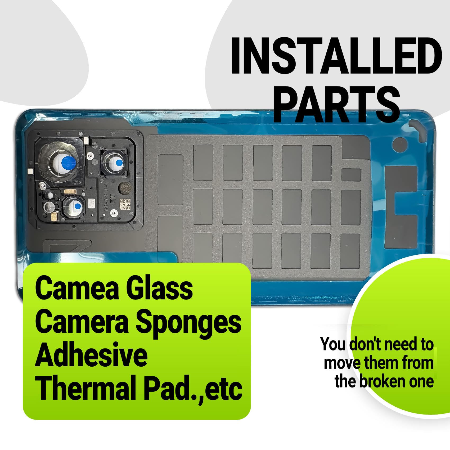 iStable Vetro Posteriore Scocca Compatibile con Xiaomi 13T / 13T Pro Back Cover Copri Imposta Verde