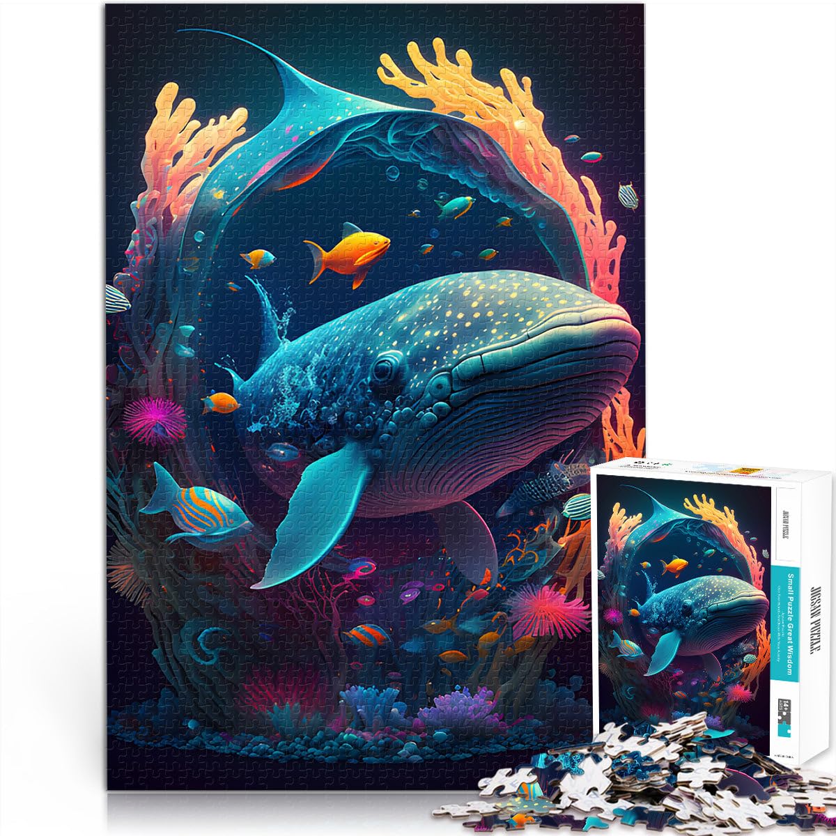 Psychedelic LeviathanJigsaw Puzzles 2000 Pieces for Adults Educational Game Challenge Toy Unique Birthday and Gifts 70x100cm