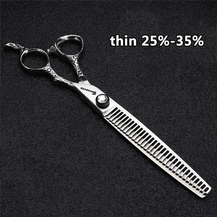Tijeras de corte de pelo profesionales de 6,5/7 pulgadas, tijeras de corte de pelo afiladas de acero inoxidable, tijeras especiales para peluqueros(7 Pulgadas - 4pc-A)