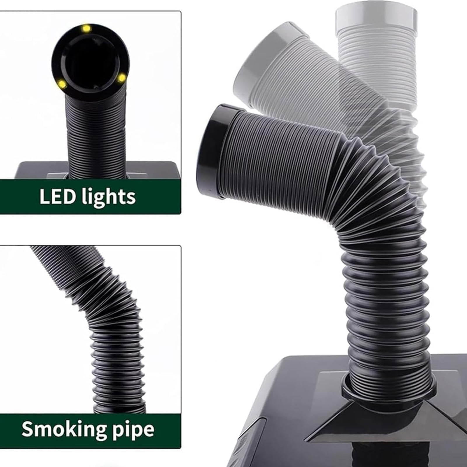 Extractor de humos de soldadura con luz LED, eficiente eliminador de humo para soldadura y soldadura, purificador de aire para uso doméstico y taller