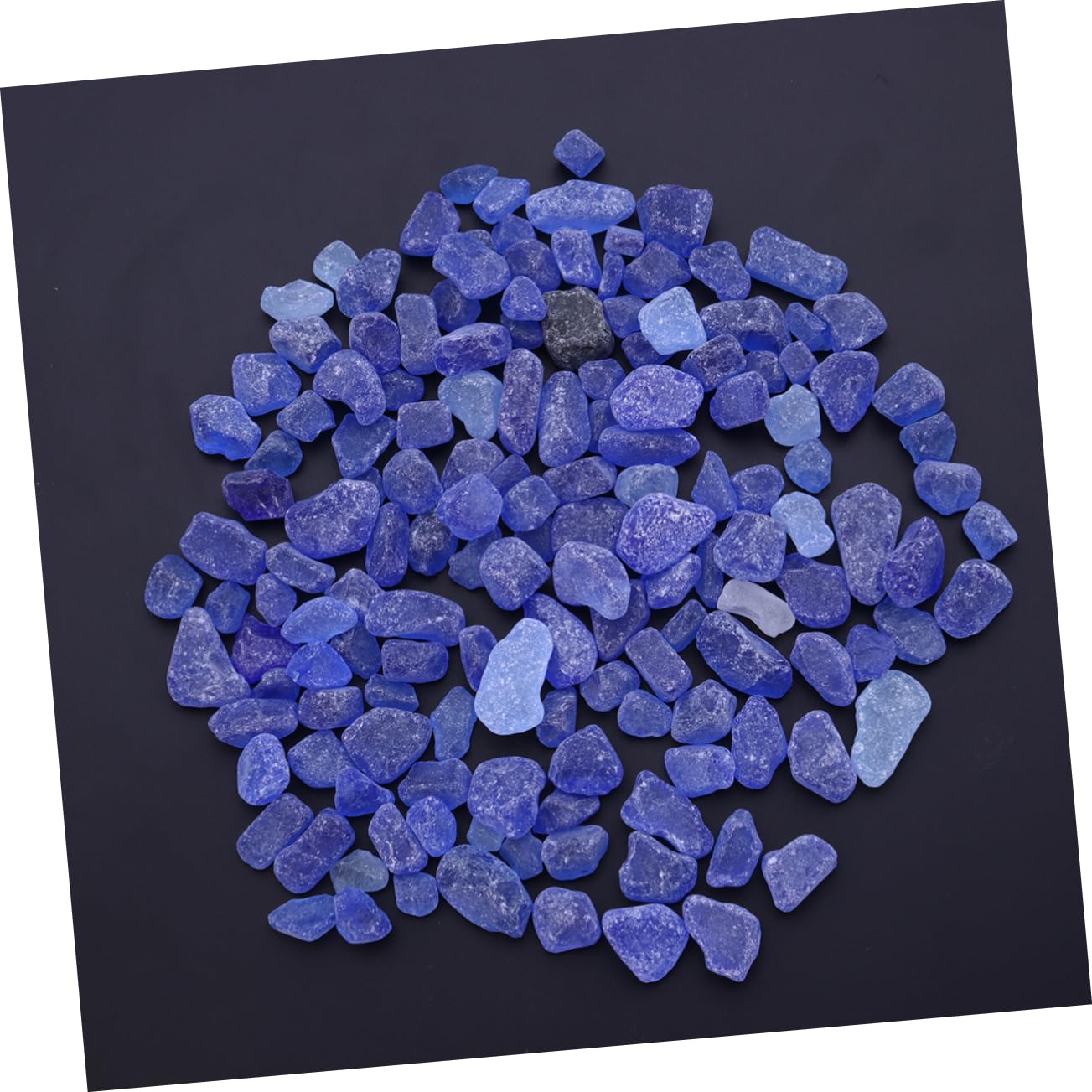 ERINGOGO Aquarium Decor 1 Pack of Tumbled Glass Pebbles Fish Tank Gravel Glass Stones Home Ornament Safe for Fresh/Salt Water