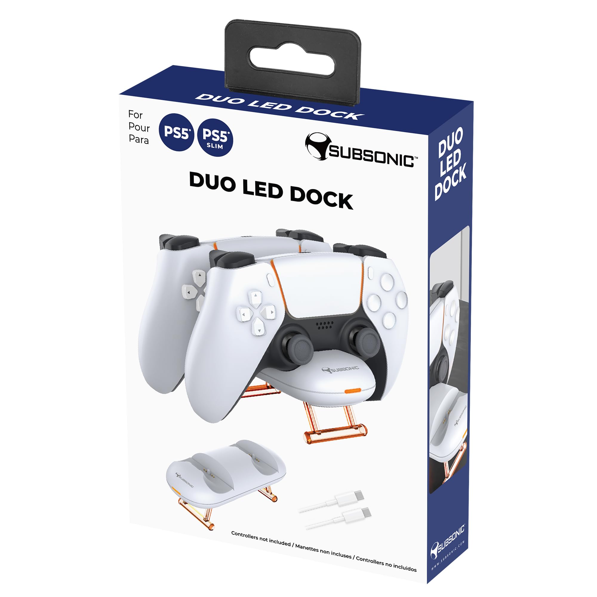 Ładowarka do kontrolera PS5, kompaktowa stacja ładująca z kablem usb-c do kontrolera Dualsense