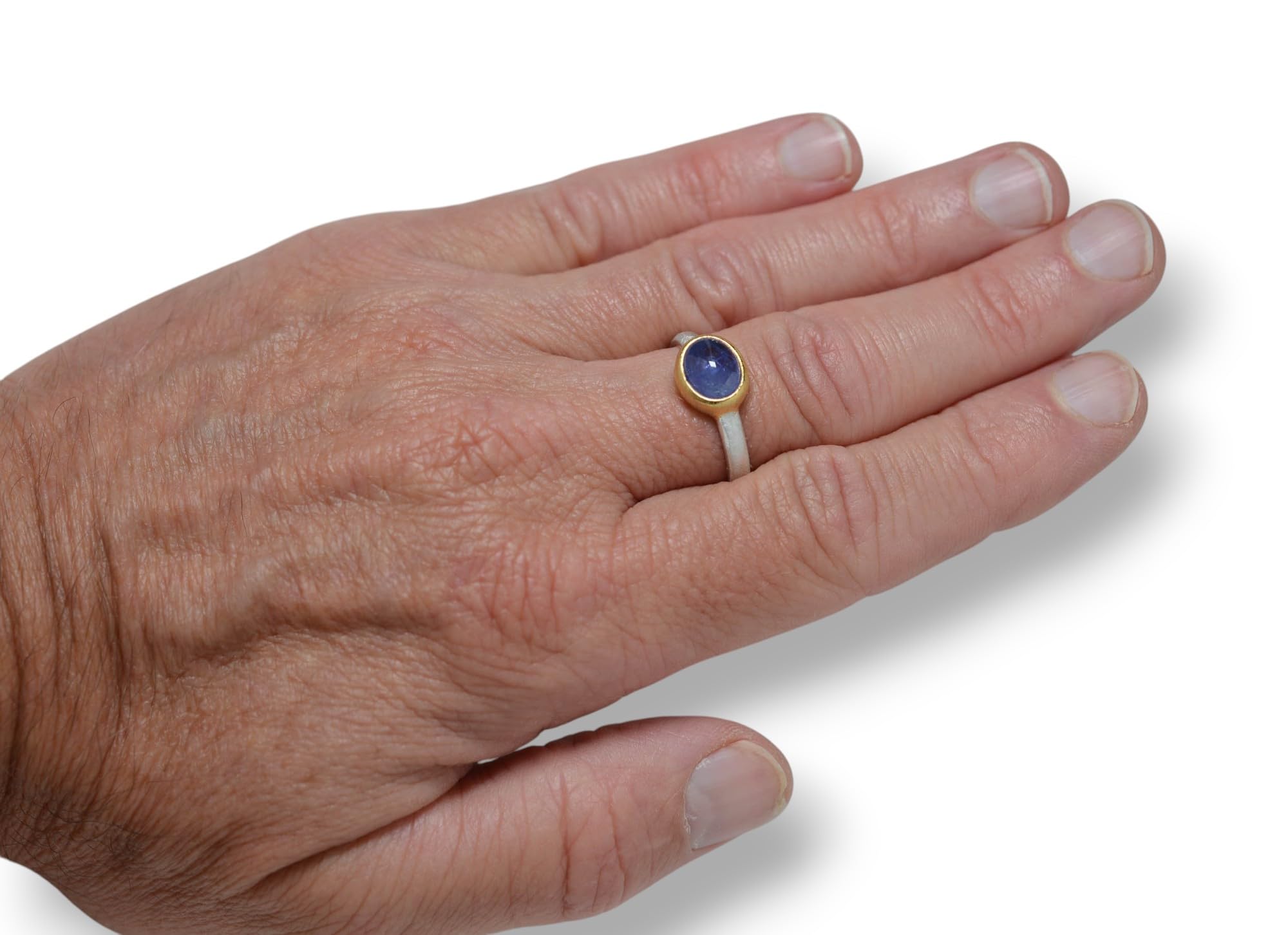 Tansanit 22K Gold/Silber Ring