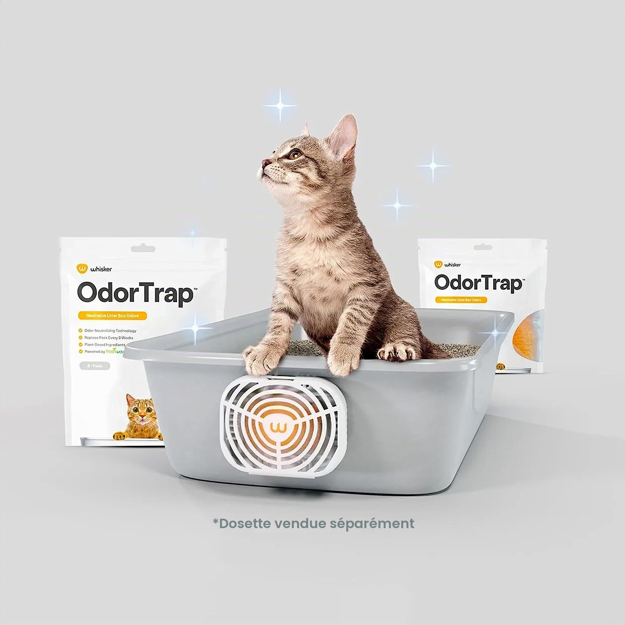 OdorTrap Lot de 12 recharges pour dosettes OdorTrap (Capsule Non Incluse), élimine Les odeurs de litière, Compatible avec Les Robots à litière Traditionnels