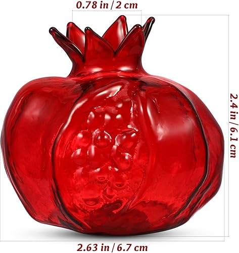 Miniatura 3 de Florero en forma de granada de vidrio hidropónico plantadores florero florero de vidrio botella de flores para arreglo de flores rojo