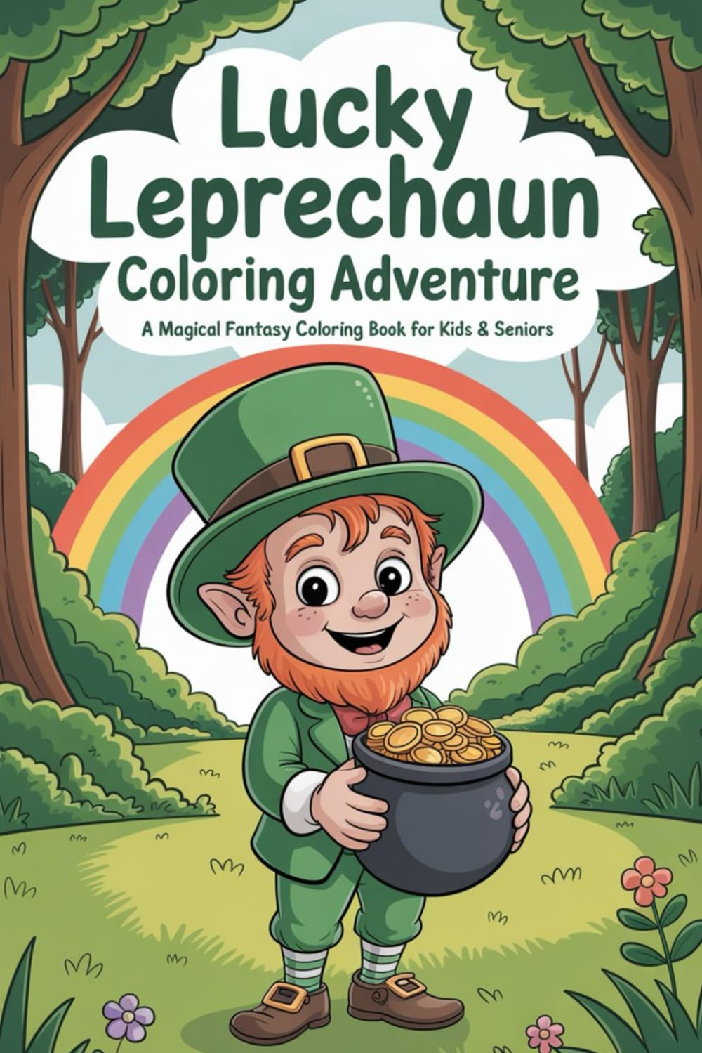 Lucky Leprechaun Coloring Adventure – A Magical Fantasy Coloring Book for Kids & Seniors | 92 Whimsical Designs: Charming Irish Fairies, Pots of Gold ... | Single-Sided Pages to Prevent Bleed-Through
