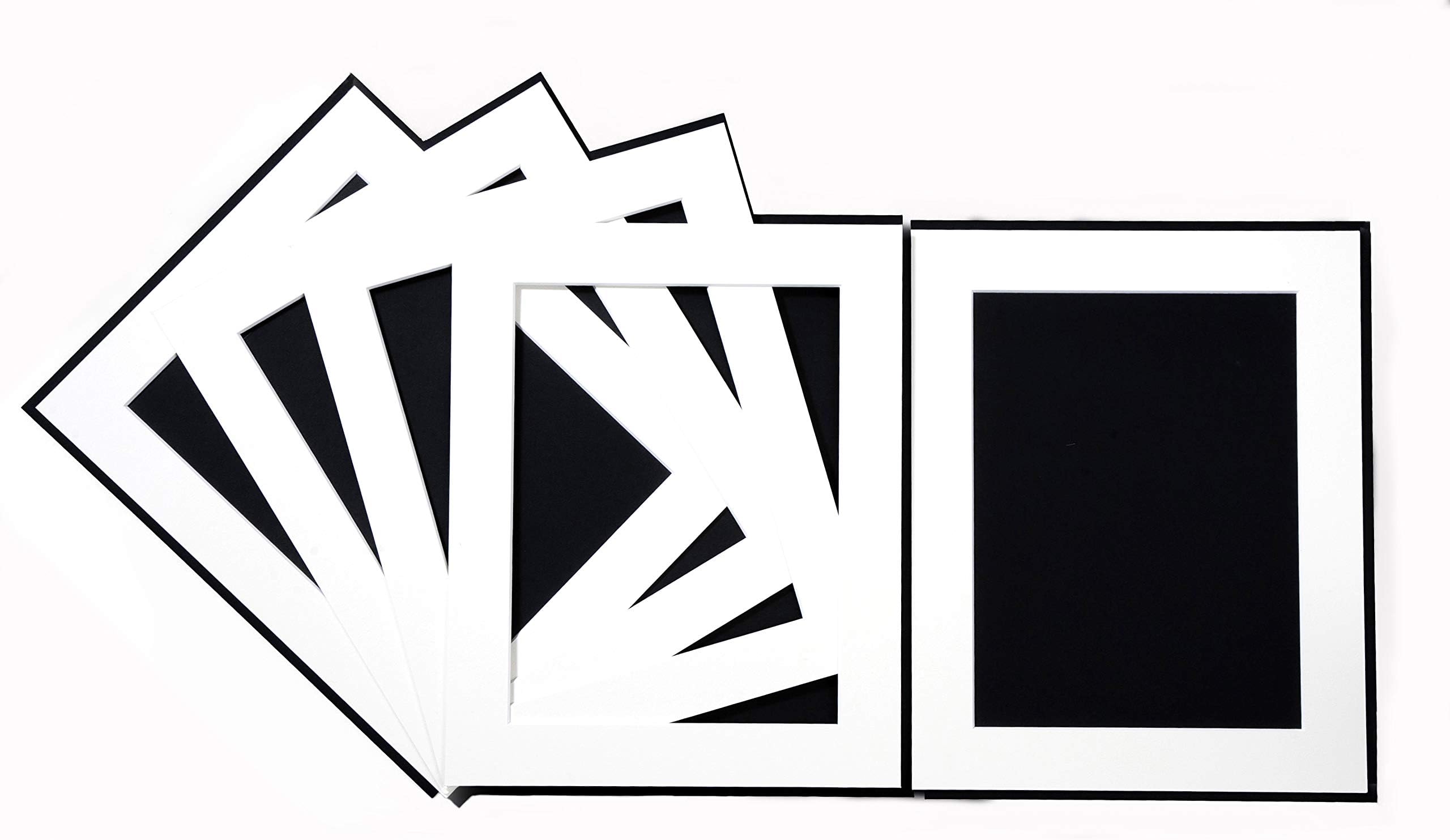 Colourmount Pack of 5 White Picture/Photo Mounts (10x8 to fit 8x6)