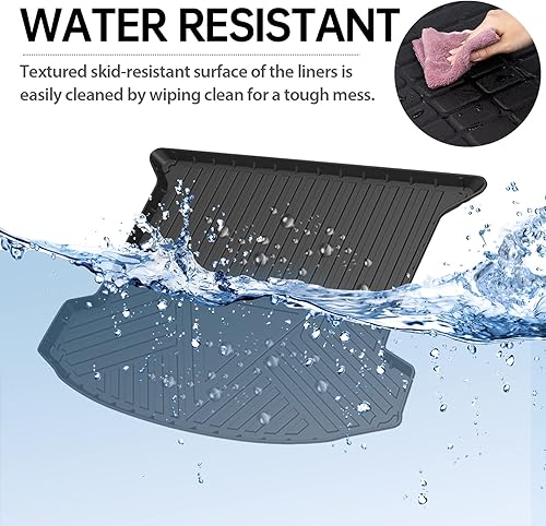 Miniatura 5 de PSLER Alfombrillas de carga personalizadas para Cadillac XT5 2017 2018 2019 2020 2021 2022 2023 2024 para maletero GLE para todo tipo de clima,