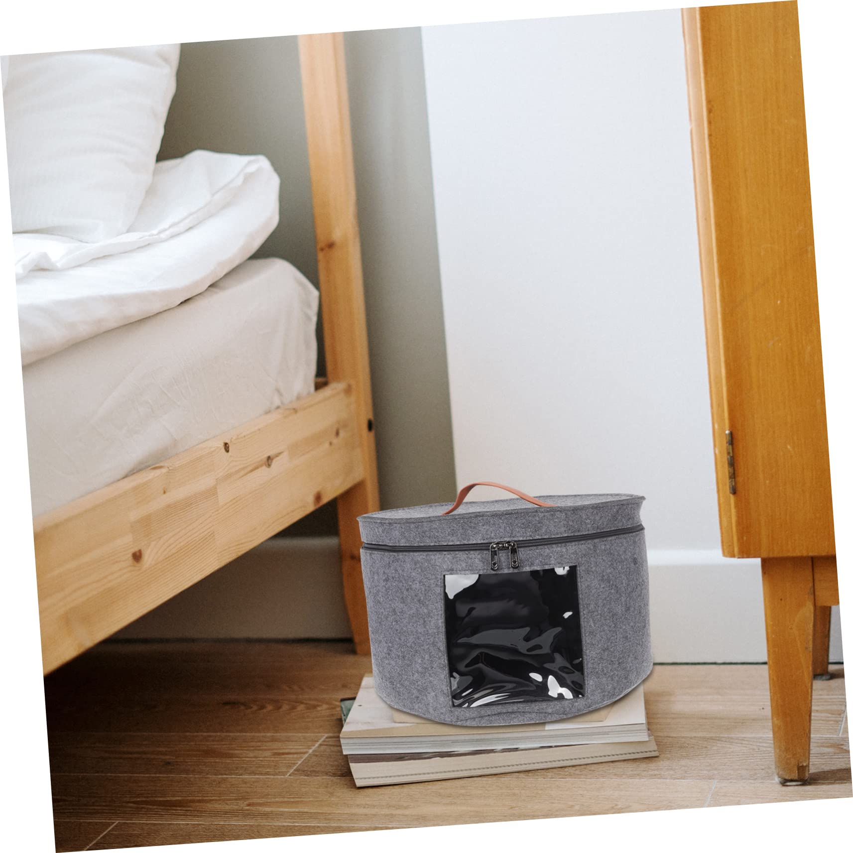 DECHOUS Organizer Hat Box for Travel Visually Viewable Hat Storage Large Capacity