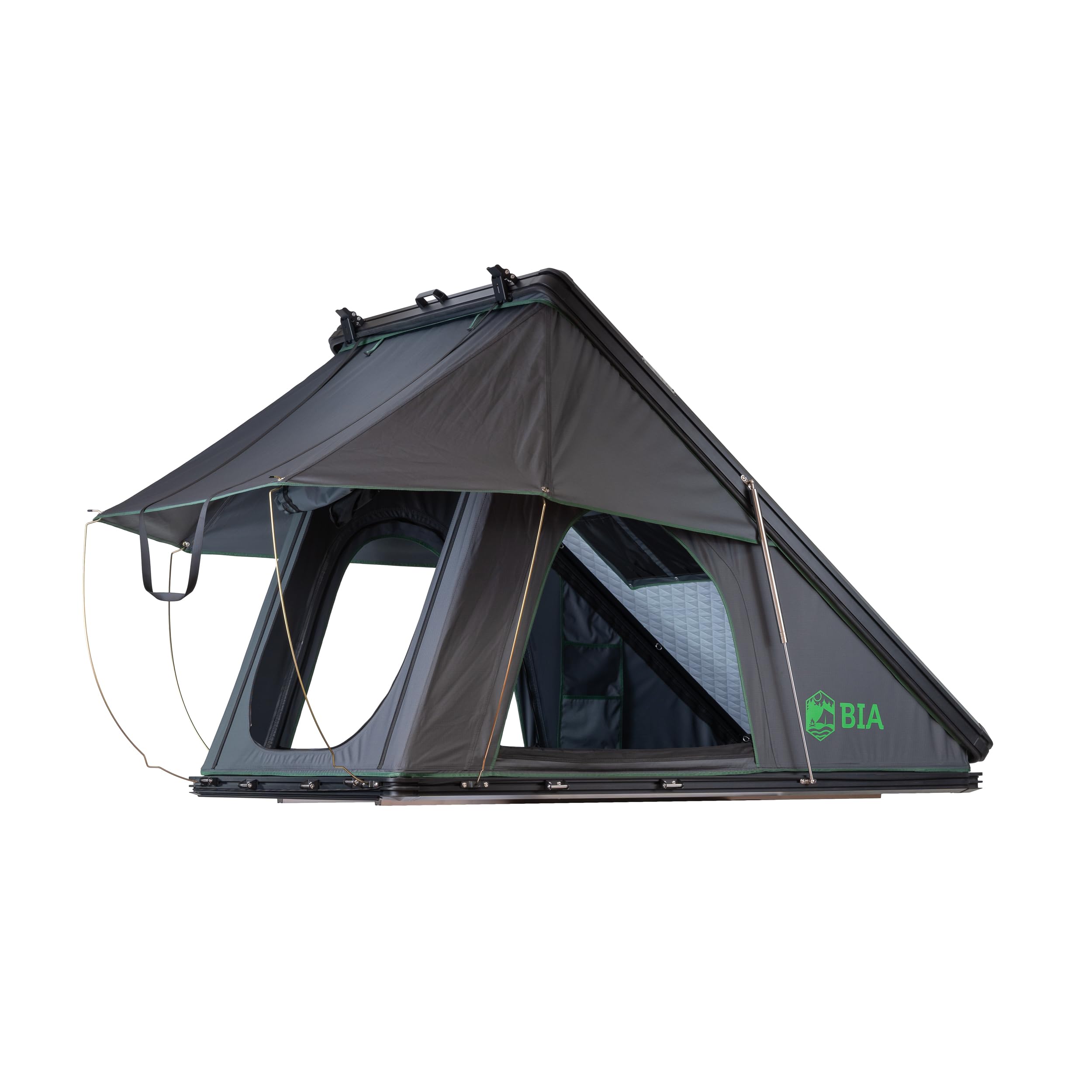 BIA Outdoor Gerald - Tenda da tetto rigida, montaggio rapido, resistente alle intemperie e robusta, adatta per SUV e auto, perfetta per campeggio e avventure all'aperto, incluso materasso e scaletta